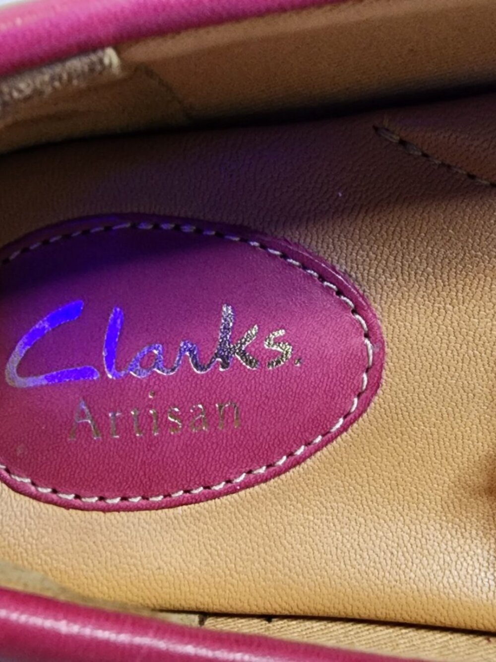 Clarks Artisan Dunbar Racer Red Leather Loafers Women’s 5.5W w/ Box - Picture 7 of 16